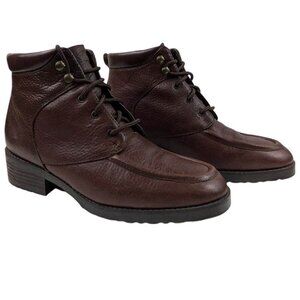 Danexx Stanford Ankle Boot Womens 5.5M Brown‎ Leather Lace Up Bootie Active